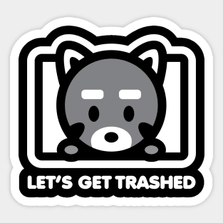 Raccoon Trash Panda Animal Lover Cute Mammal Paws Adorable Bambu Brand Sticker